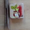 Miniature plant mixed media picture