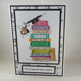 Handmade exam congratulations card