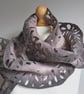 Ruffled felted scarf - neutrals - Image 2