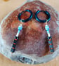 Minimalist bead earrings with stainless steel huggie hoops