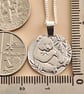 Panda Engraved Sterling Silver Coin Necklace - Image 6