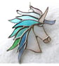 Unicorn Suncatcher Stained Glass Handmade 052 Pastel - Image 3