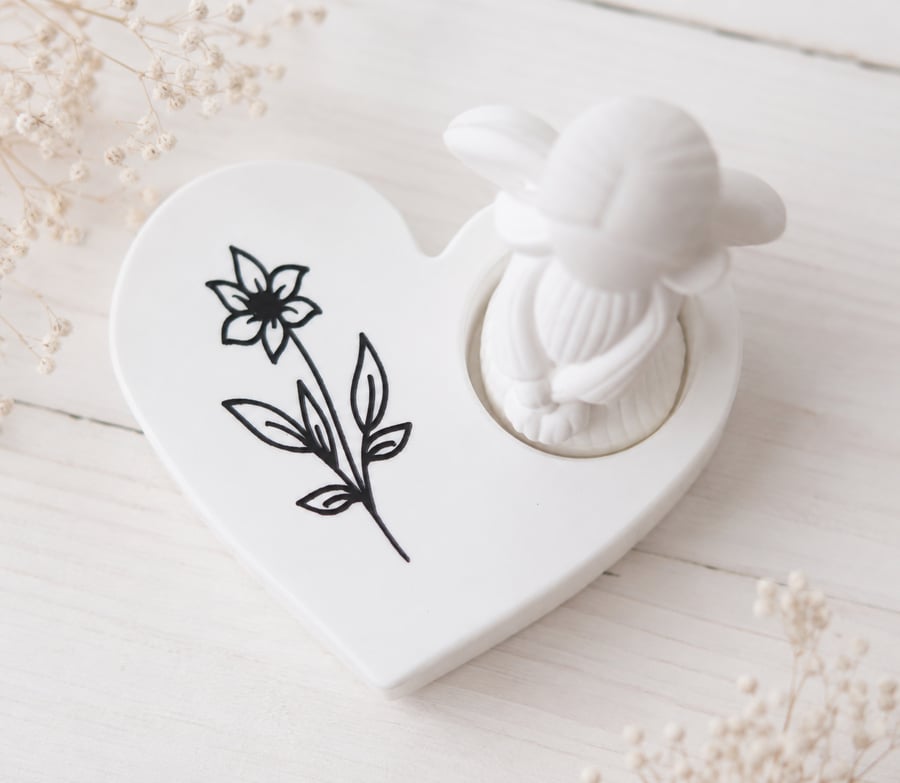 Handmade Angel Decoration on Heart Base