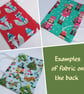 Christmas Gift Bags - Floral Festive Dinosaurs reusable fabric mini sack - Image 7