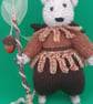 Hand Knitted Mouse - Robin a Greenmam of the Woods - Image 1