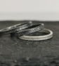Stacking Ring (x1), Silver Black & White Rings - Image 3