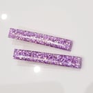 Purple Lilac Sparkle Hair Clips