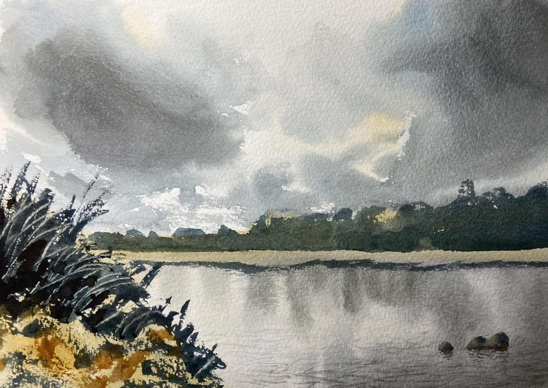 Cod beck, Osmotherly - En plein air (PURE ORIGINAL WATERCOLOUR A4)  