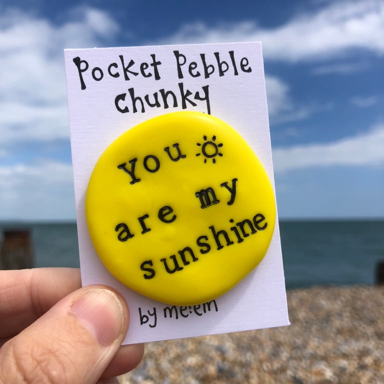 ‘You Are My Sunshine’ Pocket Pebble Chunky 