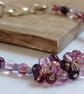 Mulberry Mist Purple and Lilac Cluster Bracelet, Gift for Her - Image 2