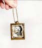 Miniature Hedgehog textile art in wooden drawer box, 3D fabric wall hanging - Image 8
