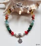 Artisan Stone Chakra Nugget & Baroque Freshwater Culture Pearl Bracelet  - Image 2