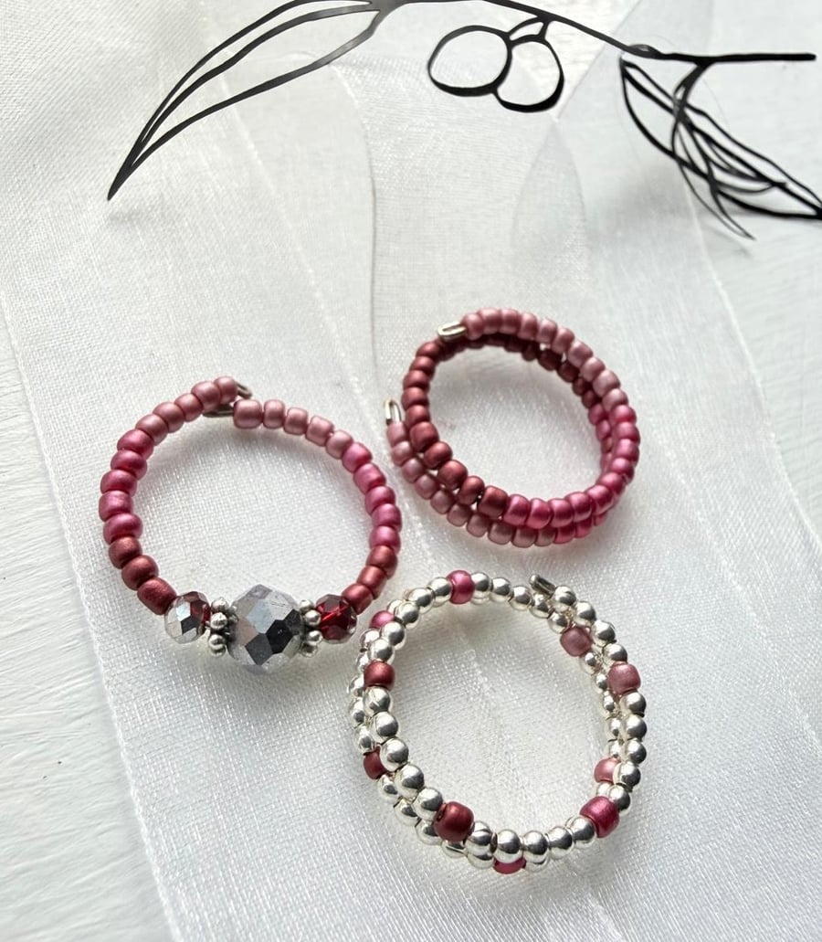 Beaded Stacking Rings