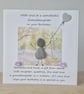 Handmade Pebble Art Granddaughter Card: Birthday, Poem Card