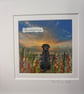 Framed textile picture of dog gazing out…..Life is a beautiful thing! - Image 6