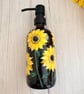 Soap or Lotion Bottle Hand Painted with Sunflowers  - Image 9