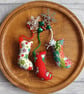 Scrapbox Stockings - Trio of Mini Christmas Stocking Decorations