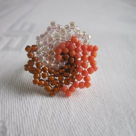 Spiral Star Ring - Warm Colours