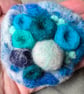 Needle Felted Rockpool Brooch British Wool Beachcomber  - Image 2