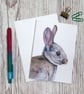 Greetings card - Rabbit - 4 x 5.75 inches (10.5 x 14.8cm) - Image 4