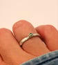 Sterling Silver Ring with 3mm Tsavorite Garnet – One of a Kind - Image 7