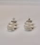 Textured Recycled Silver Wave Earrings - Image 3