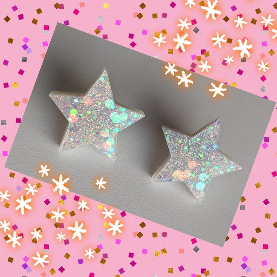 Opal effect stars 30mm
