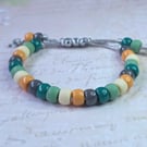 Forest Stone Beaded Bracelet