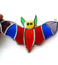 Bat Suncatcher Stained Glass Halloween decoration Handmade Rainbow - Image 4