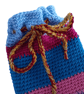 Random Stripes Hot Water Bottle Cover, Crocheted Cosy Holder, Drawstring Closure - Image 8