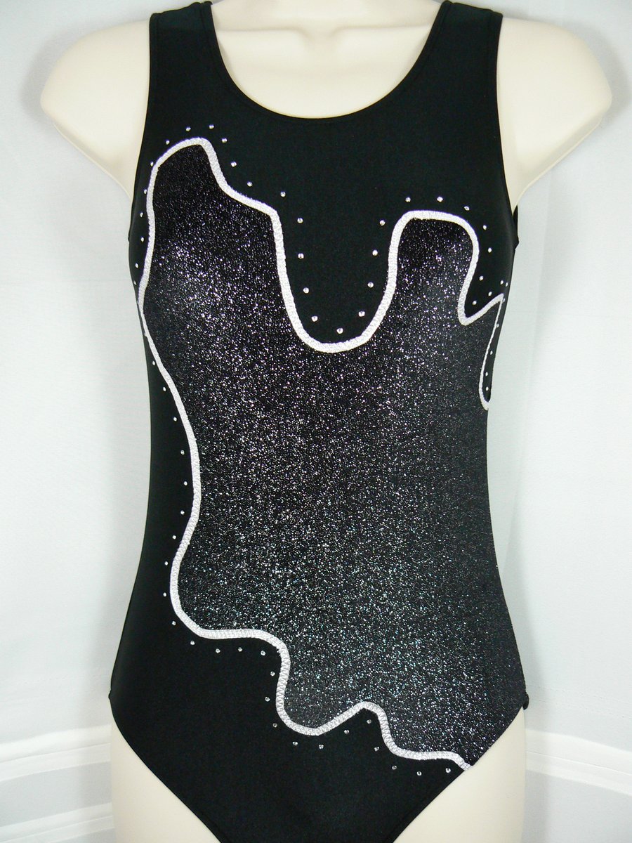 Gymnastic leotard with swarovski crystals