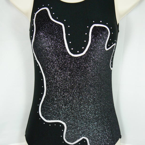 Gymnastic leotard with swarovski crystals