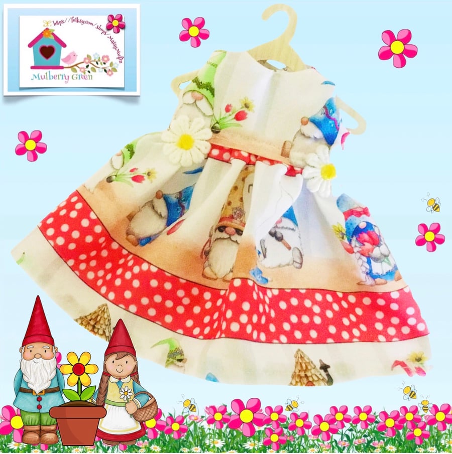Reserved for Joanne - Gnomes and Daisies Dress