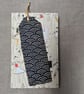 Bookmarks Japanese Fabric Indigo Blue Waves - Image 2