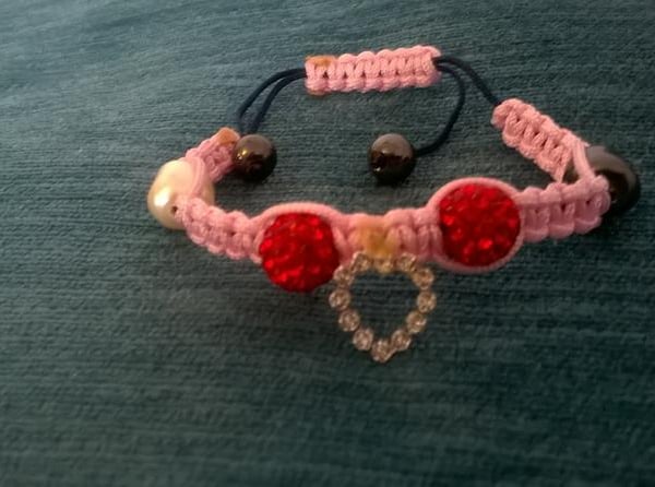 Swarovski Elements Handmade Shamballa Heart