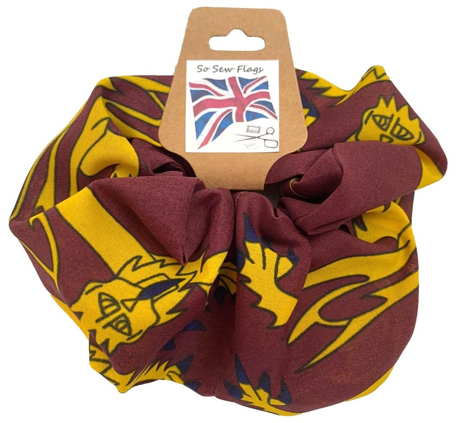 Richard Lionheart Flag Hair Scrunchie Scrunchies Accessory Brand Elastic
