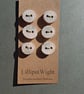 Set of six flat driftwood disk buttons - Image 4