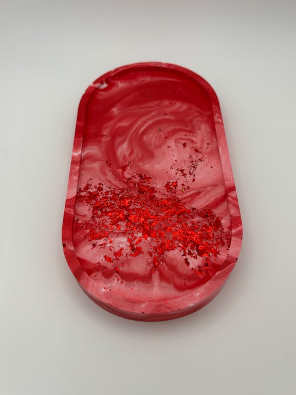 Eco resin oval trinket tray