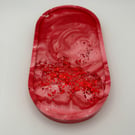 Eco resin oval trinket tray