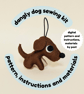 Dangly Dog Sewing Kit - PDF Pattern, Instructions and Materials  - Image 1