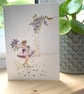 Flower girl proposal card, Will you be our flower girl, hand painted card - Image 4