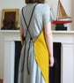 Kite Shape Crossback Apron, Mustard Canvas, Adjustable. Unisex No22 - Image 3