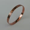 Hammered Copper Round Bangle,  B63B