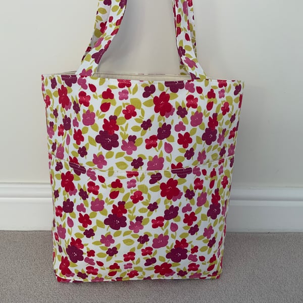 Floral Tote Bag, Fabric Tote Bag, Shopping Bag, Teachers Bag