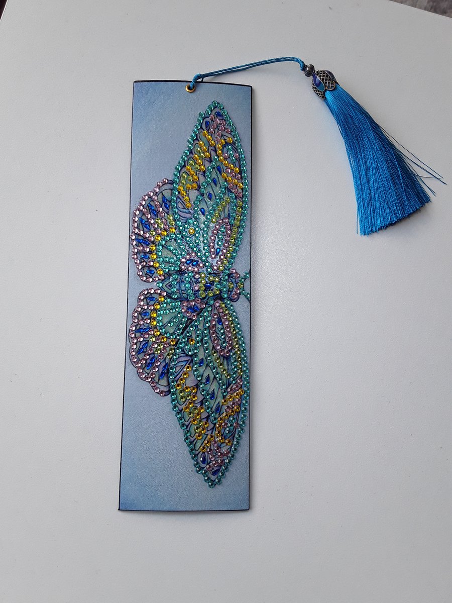 Butterfly leather bookmark 