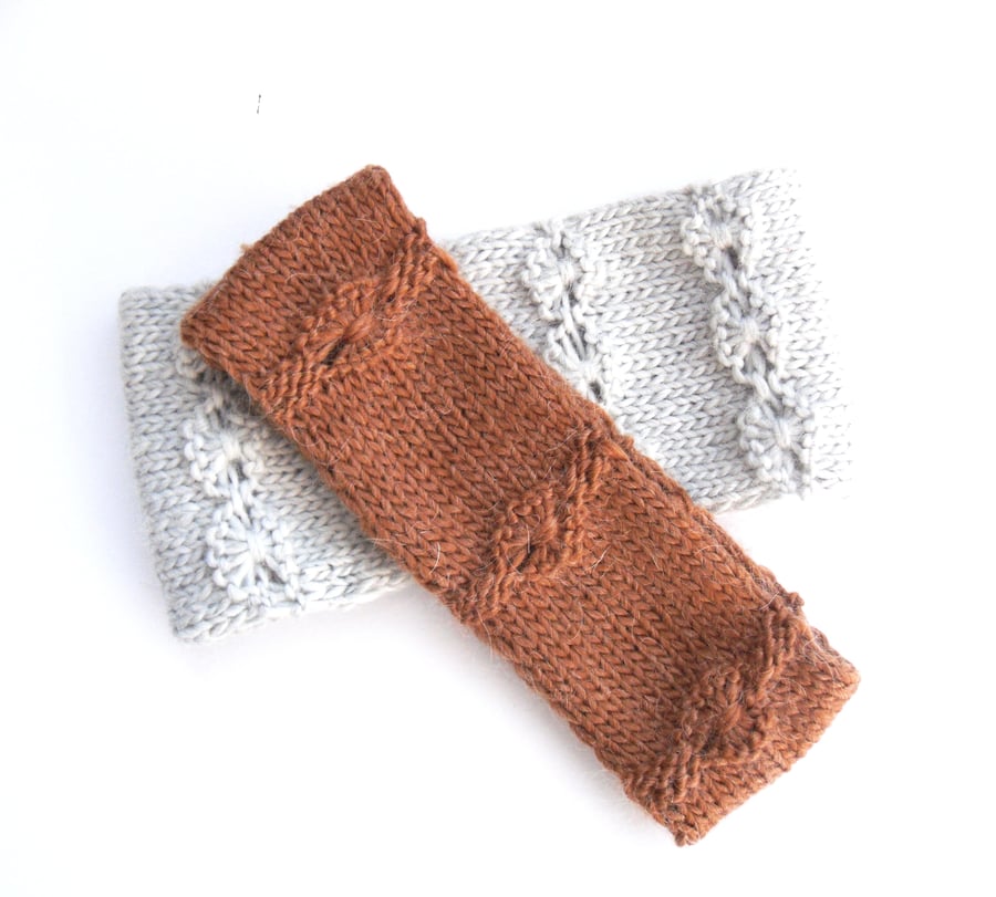 Knitting Pattern for flowery headbands