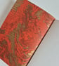 Red Leather Marble Notebook, Journal or sketchbook, A6 Summer Seconds - Image 6