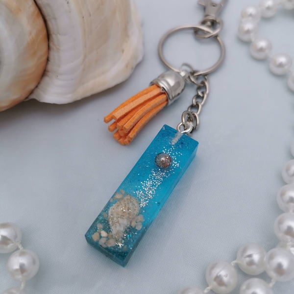 Resin Beach Keyring - I