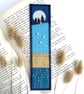 Bookmark with Rising Full Moon, Silhouetted Trees and Moonlit Countryside - Image 1