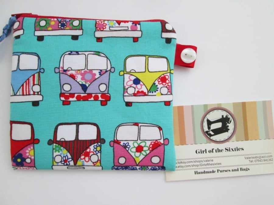 SALE Coin Purse with Camper Vans